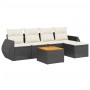 Set de sofás de jardín 6 piezas y cojines ratán sintético negro de , Conjuntos de jardín - Ref: Foro24-3257309, Precio: 356,1...