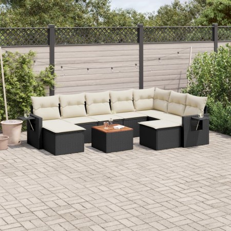 Set de sofás de jardín 10 pzas cojines ratán sintético negro de , Conjuntos de jardín - Ref: Foro24-3257176, Precio: 571,87 €...