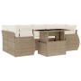 Set sofás de jardín 7 piezas y cojines ratán sintético beige de , Conjuntos de jardín - Ref: Foro24-3268388, Precio: 555,55 €...