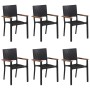 Juego de comedor para jardín de 7 piezas negro de , Conjuntos de jardín - Ref: Foro24-3067903, Precio: 599,41 €, Descuento: %