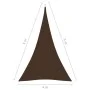 Toldo de vela triangular tela Oxford marrón 4x5x5 m de vidaXL, Sombrillas - Ref: Foro24-135839, Precio: 36,01 €, Descuento: %
