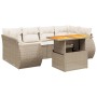 Set sofás de jardín 7 piezas y cojines ratán sintético beige de , Conjuntos de jardín - Ref: Foro24-3272094, Precio: 547,85 €...