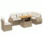 Set sofás de jardín 7 piezas y cojines ratán sintético beige de , Conjuntos de jardín - Ref: Foro24-3272220, Precio: 527,71 €...