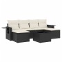 Set de comedor de jardín 7 pzas y cojines ratán sintético negro de , Conjuntos de jardín - Ref: Foro24-3252863, Precio: 401,5...