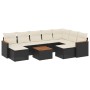 Set de sofás de jardín 10 pzas cojines ratán sintético negro de , Conjuntos de jardín - Ref: Foro24-3258948, Precio: 558,87 €...