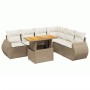 Set sofás de jardín 7 piezas y cojines ratán sintético beige de , Conjuntos de jardín - Ref: Foro24-3272213, Precio: 527,71 €...