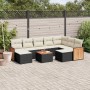 Set de sofás de jardín 10 pzas cojines ratán sintético negro de , Conjuntos de jardín - Ref: Foro24-3260628, Precio: 568,55 €...
