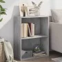 Estantería 2 niveles contrachapada gris hormigón 60x30x76,5cm de , Librerías y estanterías - Ref: Foro24-800967, Precio: 38,4...