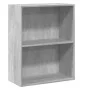 Estantería 2 niveles contrachapada gris hormigón 60x30x76,5cm de , Librerías y estanterías - Ref: Foro24-800967, Precio: 38,4...
