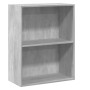 Estantería 2 niveles contrachapada gris hormigón 60x30x76,5cm de , Librerías y estanterías - Ref: Foro24-800967, Precio: 38,7...