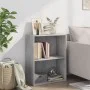Estantería 2 niveles contrachapada gris hormigón 60x30x76,5cm de , Librerías y estanterías - Ref: Foro24-800967, Precio: 38,4...
