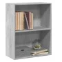 Estantería 2 niveles contrachapada gris hormigón 60x30x76,5cm de , Librerías y estanterías - Ref: Foro24-800967, Precio: 38,4...