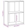 Estantería 2 niveles contrachapada gris hormigón 60x30x76,5cm de , Librerías y estanterías - Ref: Foro24-800967, Precio: 38,7...