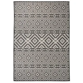Alfombra de exterior de tejido plano rayas negras 140x200 cm von , Teppiche - Ref: Foro24-340852, Preis: 45,51 €, Rabatt: %