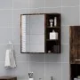 Armario con espejo baño madera roble ahumado 62,5x20,5x64 cm de , Tocadores de baño - Ref: Foro24-826351, Precio: 63,98 €, De...