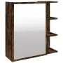 Armario con espejo baño madera roble ahumado 62,5x20,5x64 cm de , Tocadores de baño - Ref: Foro24-826351, Precio: 63,98 €, De...