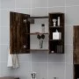 Armario con espejo baño madera roble ahumado 62,5x20,5x64 cm de , Tocadores de baño - Ref: Foro24-826351, Precio: 63,98 €, De...