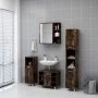 Armario con espejo baño madera roble ahumado 62,5x20,5x64 cm de , Tocadores de baño - Ref: Foro24-826351, Precio: 63,98 €, De...