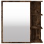 Armario con espejo baño madera roble ahumado 62,5x20,5x64 cm de , Tocadores de baño - Ref: Foro24-826351, Precio: 64,93 €, De...