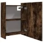 Armario con espejo baño madera roble ahumado 62,5x20,5x64 cm de , Tocadores de baño - Ref: Foro24-826351, Precio: 63,98 €, De...