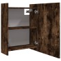 Armario con espejo baño madera roble ahumado 62,5x20,5x64 cm de , Tocadores de baño - Ref: Foro24-826351, Precio: 64,93 €, De...