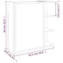 Armario con espejo baño madera roble ahumado 62,5x20,5x64 cm de , Tocadores de baño - Ref: Foro24-826351, Precio: 63,98 €, De...
