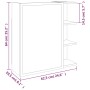 Armario con espejo baño madera roble ahumado 62,5x20,5x64 cm de , Tocadores de baño - Ref: Foro24-826351, Precio: 64,93 €, De...