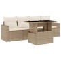 Juego de sofás jardín con cojines 5 pzas ratán sintético beige de , Conjuntos de jardín - Ref: Foro24-3267098, Precio: 362,89...
