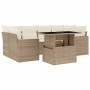 Set sofás de jardín 7 piezas y cojines ratán sintético beige de , Conjuntos de jardín - Ref: Foro24-3267128, Precio: 521,93 €...