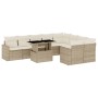 Juego de sofás jardín con cojines beige 10 pzas ratán sintético de , Conjuntos de jardín - Ref: Foro24-3267498, Precio: 689,5...