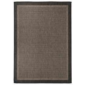 Alfombra de exterior de tejido plano marrón oscuro 140x200 cm de , Alfombras - Ref: Foro24-340845, Precio: 55,85 €, Descuento: %
