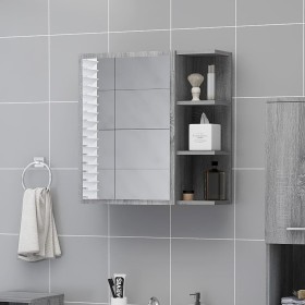 Armario y espejo baño contrachapada gris Sonoma 62,5x20,5x64 cm de , Tocadores de baño - Ref: Foro24-826352, Precio: 63,30 €,...
