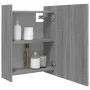 Armario y espejo baño contrachapada gris Sonoma 62,5x20,5x64 cm de , Tocadores de baño - Ref: Foro24-826352, Precio: 62,28 €,...