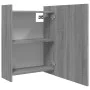 Armario y espejo baño contrachapada gris Sonoma 62,5x20,5x64 cm de , Tocadores de baño - Ref: Foro24-826352, Precio: 62,28 €,...