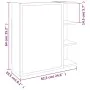 Armario y espejo baño contrachapada gris Sonoma 62,5x20,5x64 cm de , Tocadores de baño - Ref: Foro24-826352, Precio: 62,28 €,...