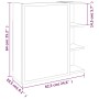 Armario y espejo baño contrachapada gris Sonoma 62,5x20,5x64 cm de , Tocadores de baño - Ref: Foro24-826352, Precio: 63,30 €,...