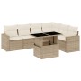 Set sofás de jardín 7 piezas y cojines ratán sintético beige de , Conjuntos de jardín - Ref: Foro24-3267298, Precio: 501,30 €...