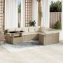 Juego de sofás jardín con cojines beige 10 pzas ratán sintético de , Conjuntos de jardín - Ref: Foro24-3267508, Precio: 689,5...