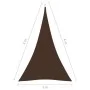 Toldo de vela triangular tela Oxford marrón 3x4x4 m de vidaXL, Sombrillas - Ref: Foro24-135834, Precio: 24,73 €, Descuento: %