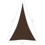 Toldo de vela triangular tela Oxford marrón 3x4x4 m de vidaXL, Sombrillas - Ref: Foro24-135834, Precio: 25,23 €, Descuento: %