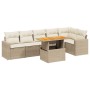 Set sofás de jardín 7 piezas y cojines ratán sintético beige de , Conjuntos de jardín - Ref: Foro24-3271324, Precio: 486,44 €...