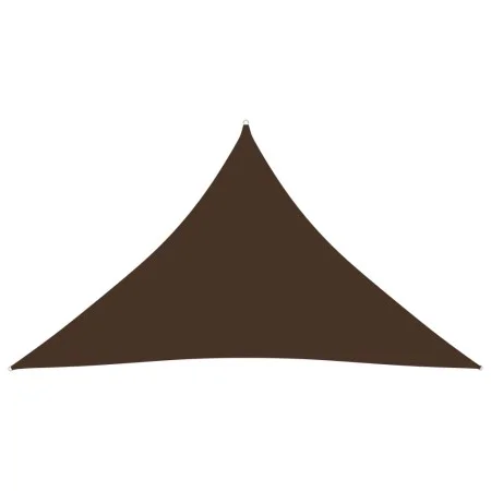 Toldo de vela triangular tela Oxford marrón 5x5x6 m de vidaXL, Sombrillas - Ref: Foro24-135843, Precio: 43,02 €, Descuento: %