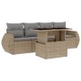 Juego de sofás jardín con cojines 5 pzas ratán sintético beige de , Conjuntos de jardín - Ref: Foro24-3268359, Precio: 361,77...