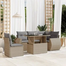 Juego de sofás jardín con cojines 6 pzas ratán sintético beige de , Conjuntos de jardín - Ref: Foro24-3268539, Precio: 455,72...
