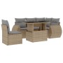 Juego de sofás jardín con cojines 6 pzas ratán sintético beige de , Conjuntos de jardín - Ref: Foro24-3268539, Precio: 442,04...