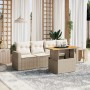 Juego de sofás jardín con cojines 5 pzas ratán sintético beige de , Conjuntos de jardín - Ref: Foro24-3271191, Precio: 352,70...