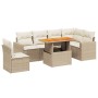 Set sofás de jardín 7 piezas y cojines ratán sintético beige de , Conjuntos de jardín - Ref: Foro24-3271338, Precio: 486,44 €...