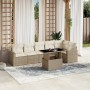 Set sofás de jardín 7 piezas y cojines ratán sintético beige de , Conjuntos de jardín - Ref: Foro24-3267288, Precio: 501,30 €...