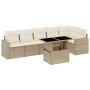 Set sofás de jardín 7 piezas y cojines ratán sintético beige de , Conjuntos de jardín - Ref: Foro24-3267288, Precio: 501,30 €...