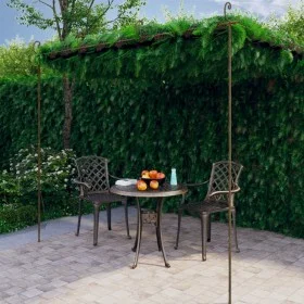 Antique brown garden pergola 4x3x2.5 m iron by vidaXL, Pergolas, arches and garden trellises - Ref: Foro24-313998, Price: 138...